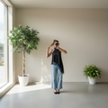 Haut en faux satin