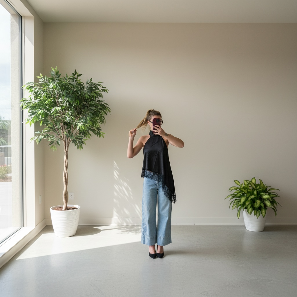 Haut en faux satin