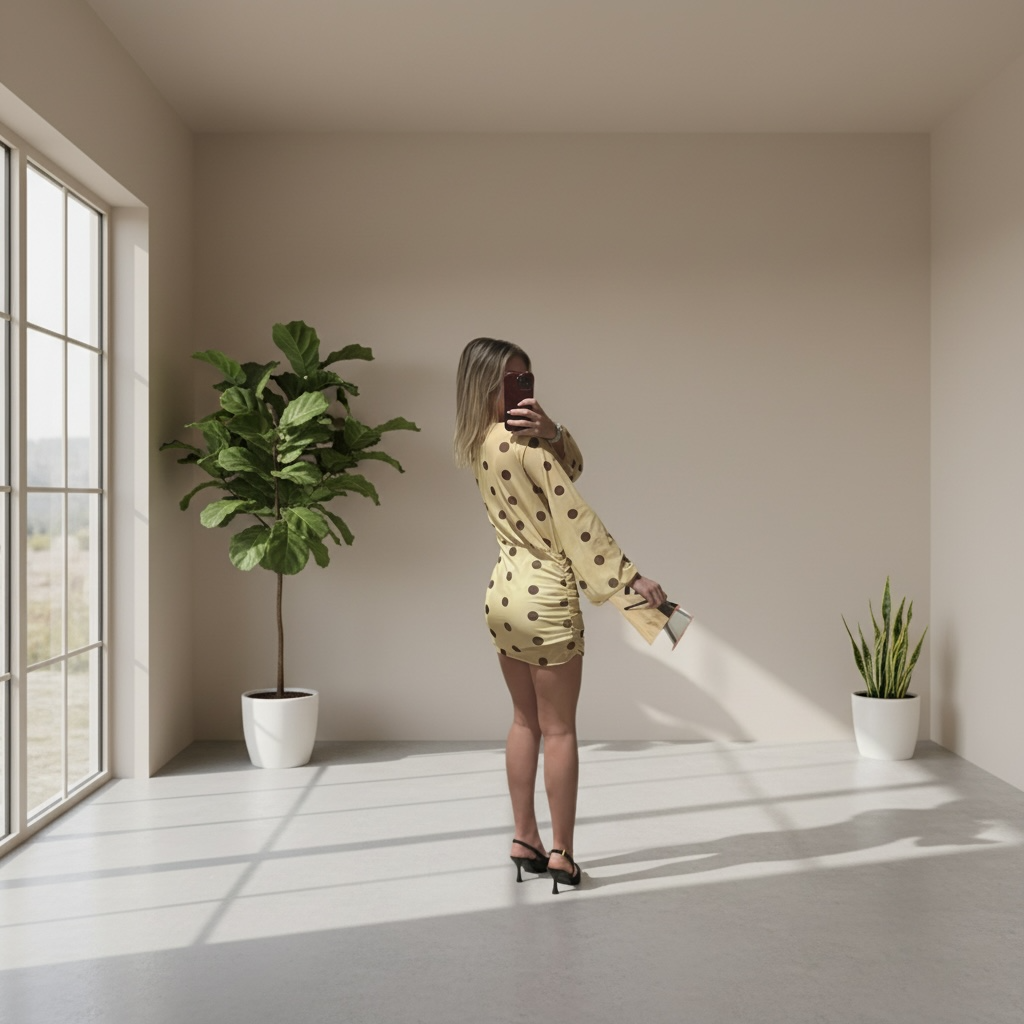 Robe à pois transparente